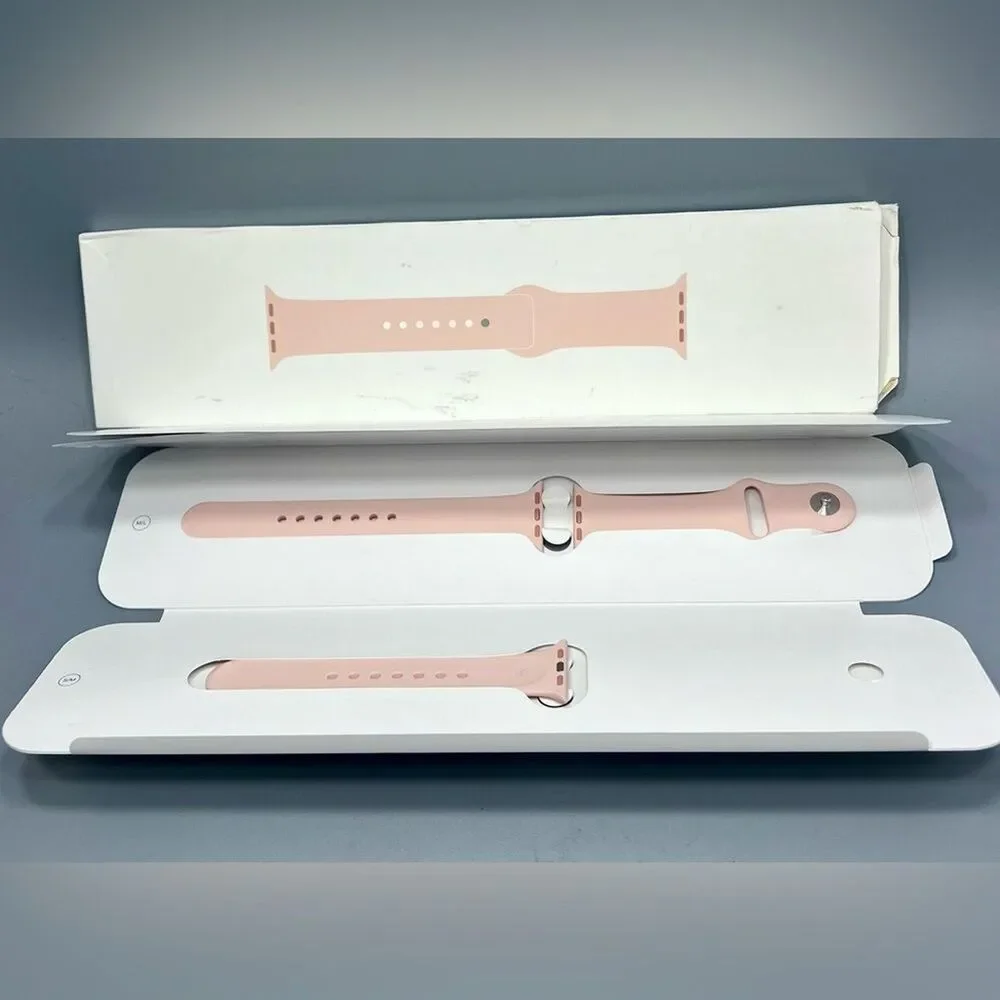 Authentic Apple Watch Pink Silicone Strap 42mm Open Box